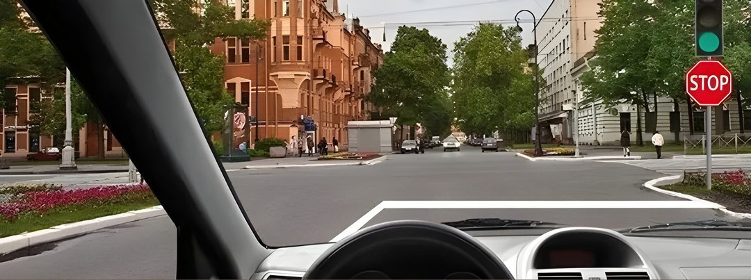 При движении прямо Вы: