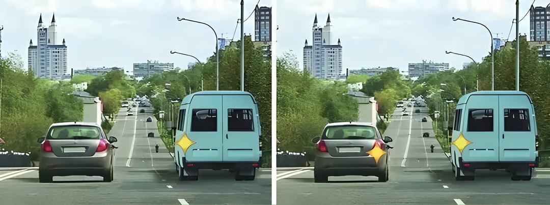 Ситуация, в которой водитель транспортного средства, движущегося по правой полосе, обязан уступить дорогу при…