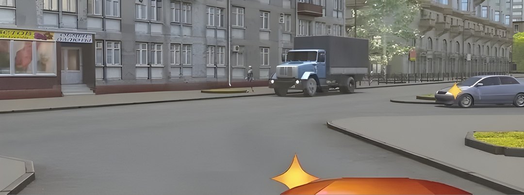 Кому Вы должны уступить дорогу при повороте налево ?
