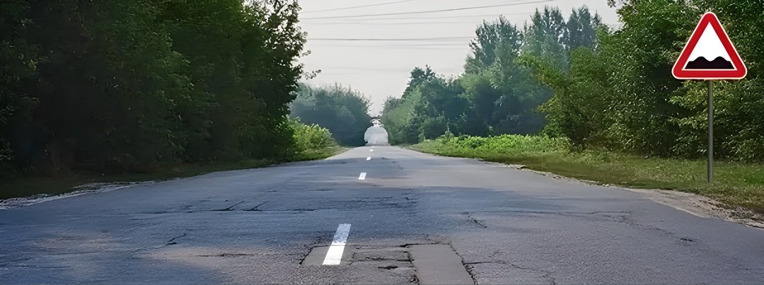 На каком расстоянии до неровного участка дороги устанавливается этот знак вне населенного пункта?