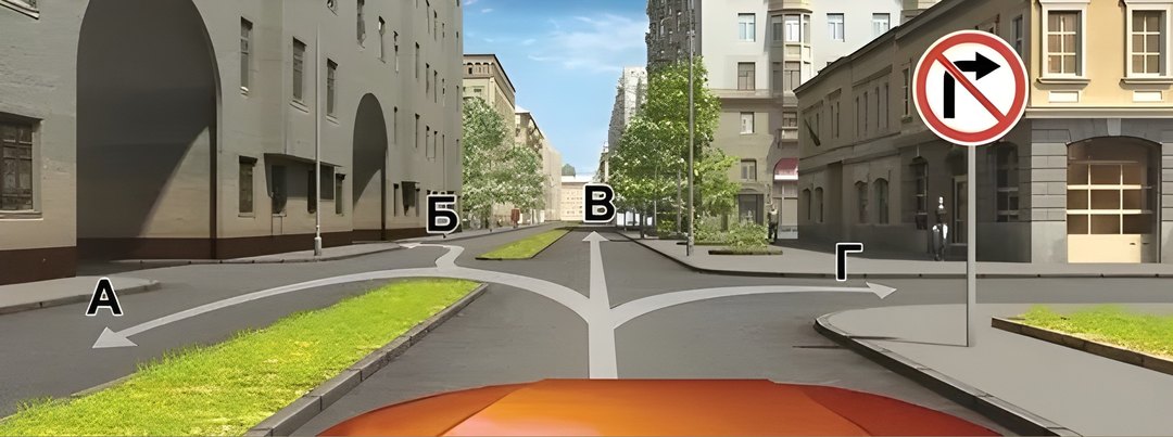 Вы имеете право продолжить движение на перекрёстке: