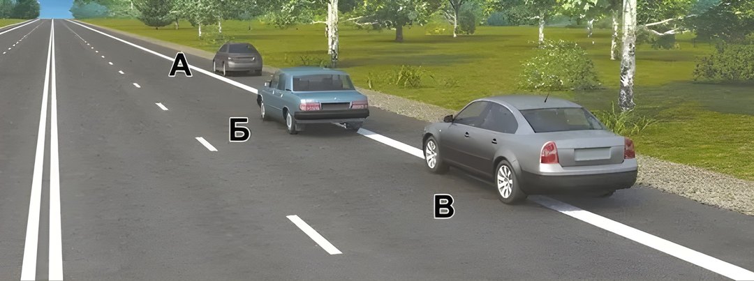 Водители каких автомобилей нарушили правила остановки?