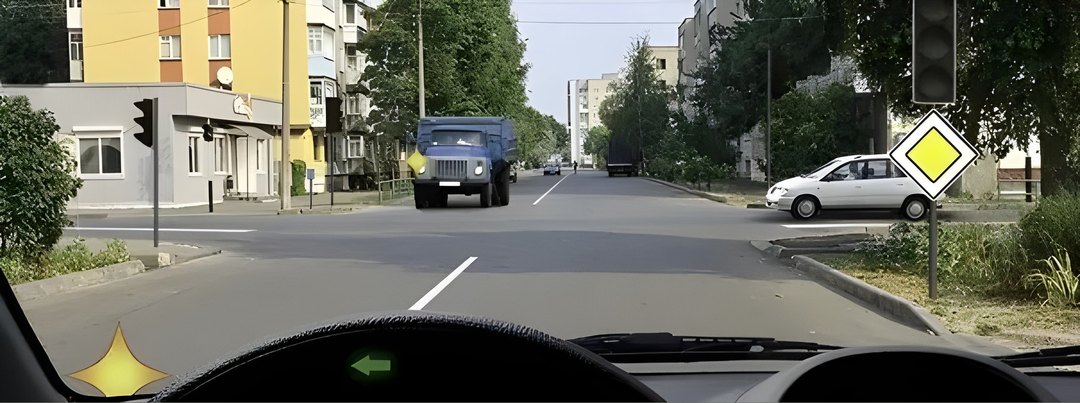 Как Вам следует поступить при повороте налево?