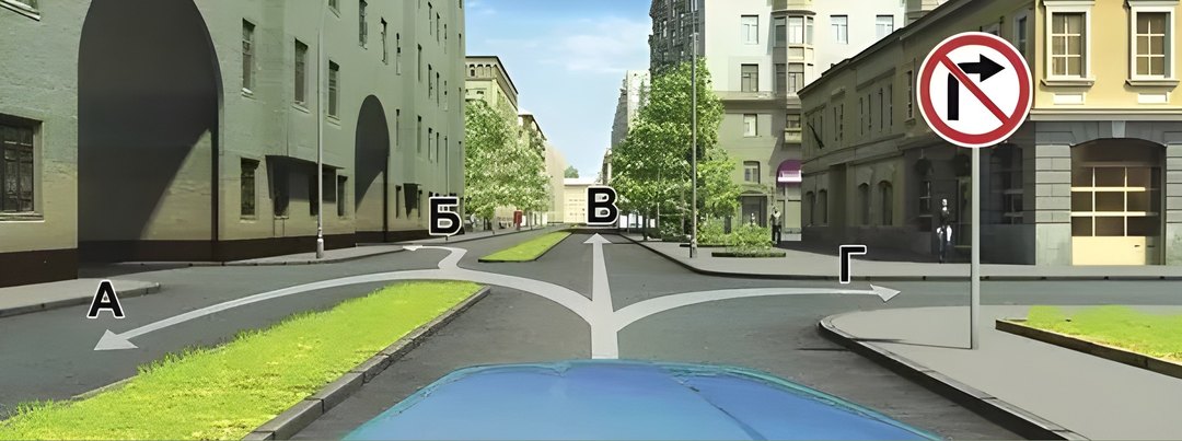 Вы имеете право продолжить движение на перекрёстке: