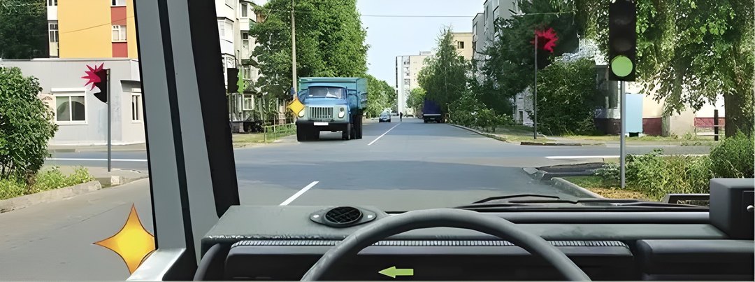 В каком случае Вы обязаны уступить дорогу грузовому автомобилю?