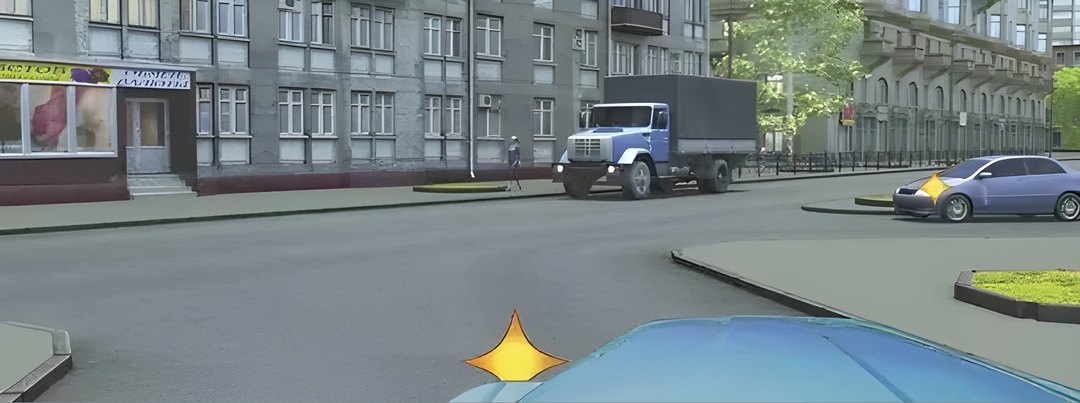 Кому Вы должны уступить дорогу при повороте налево?