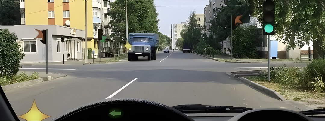 В каком случае Вы обязаны уступить дорогу грузовому автомобилю?