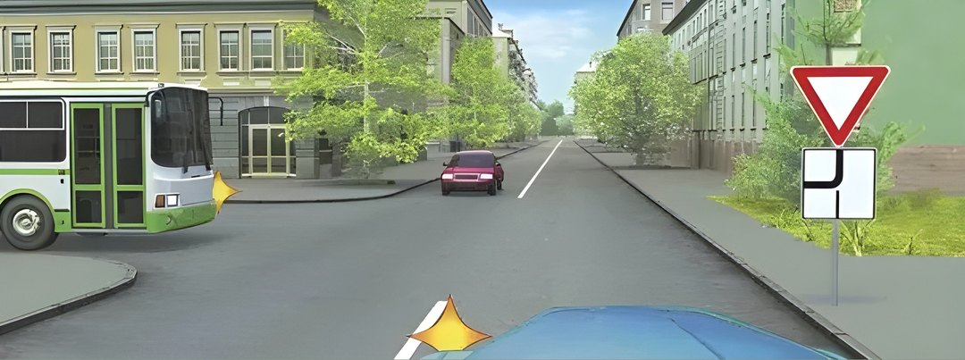 Вы намерены повернуть налево. Ваши действия?